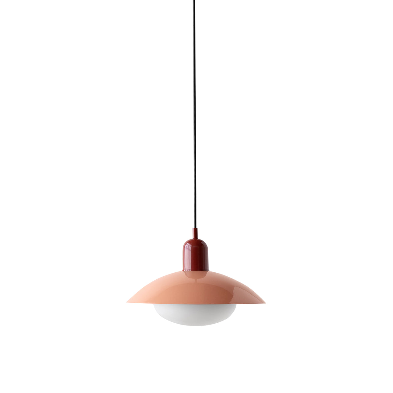 Arundel Mushroom Pendant: Peach + Oxide Red