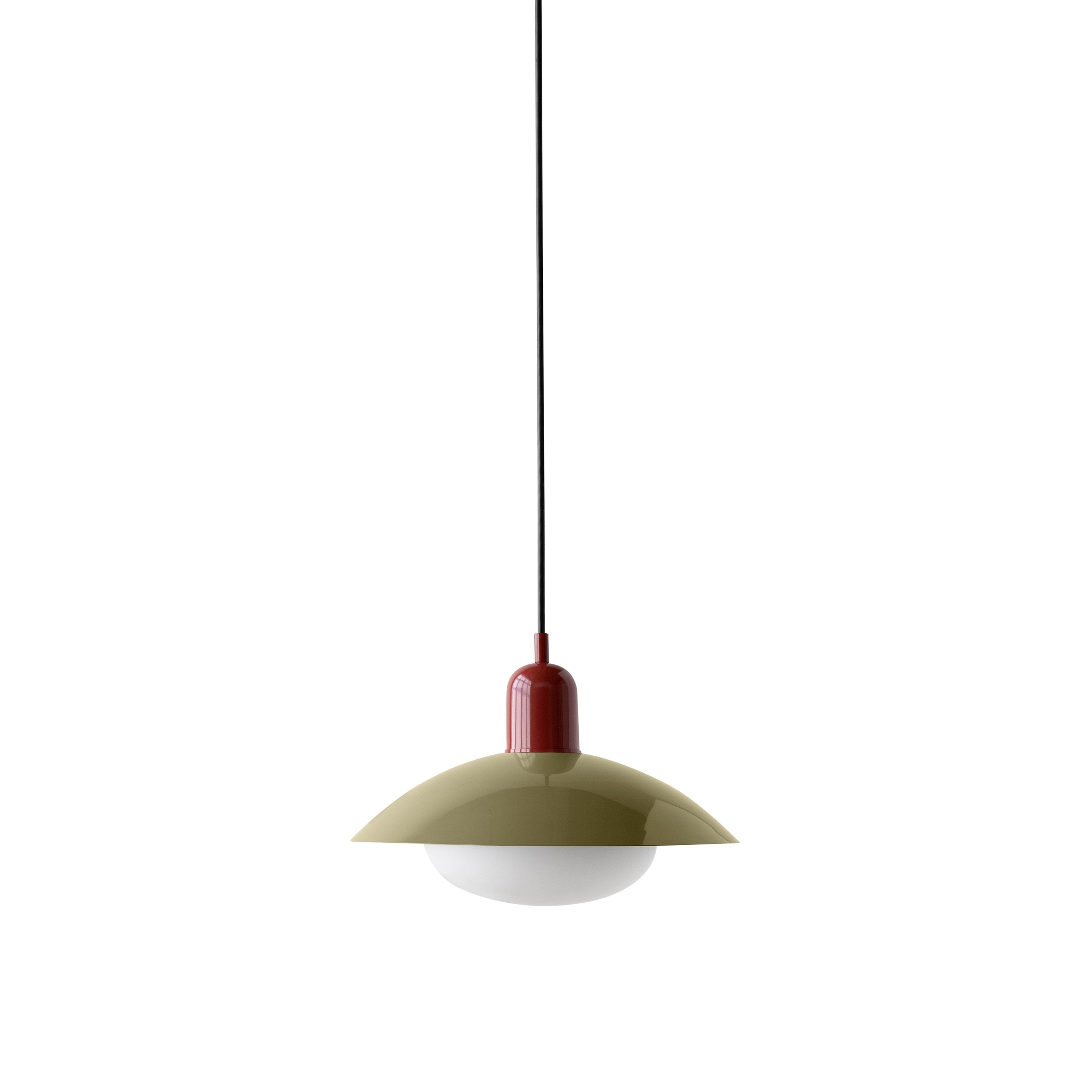 Arundel Mushroom Pendant: Reed Green + Oxide Red