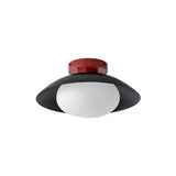 Arundel Mushroom Surface Mount: Black + Oxide Red + Hardwire