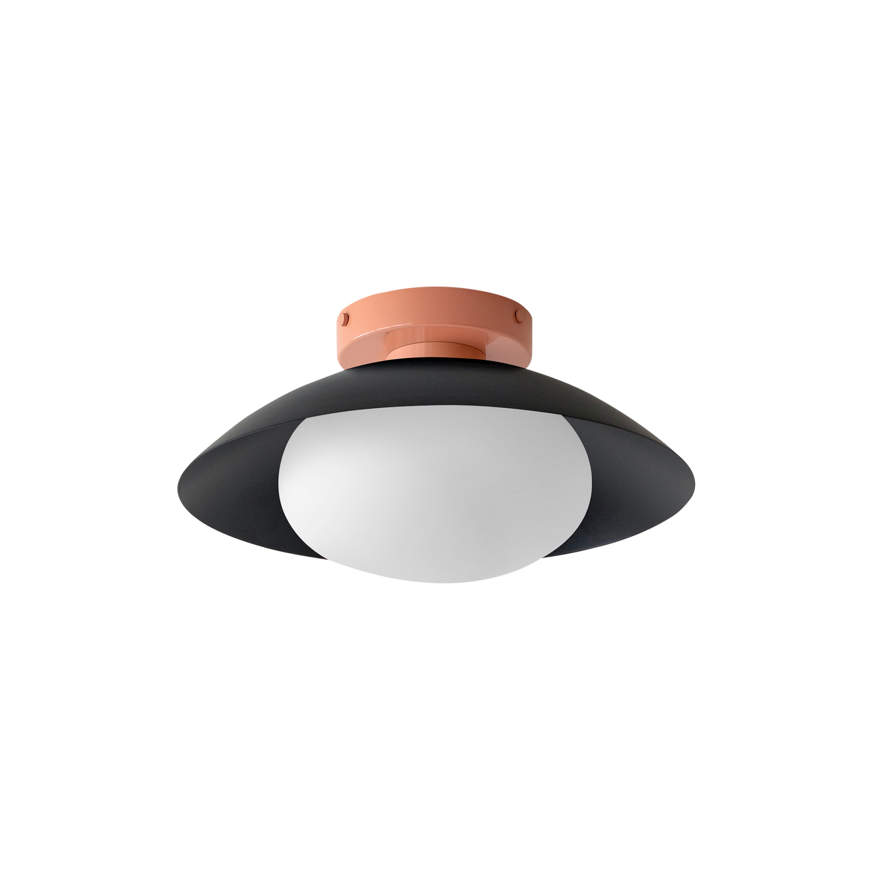 Arundel Mushroom Surface Mount: Black + Peach + Hardwire