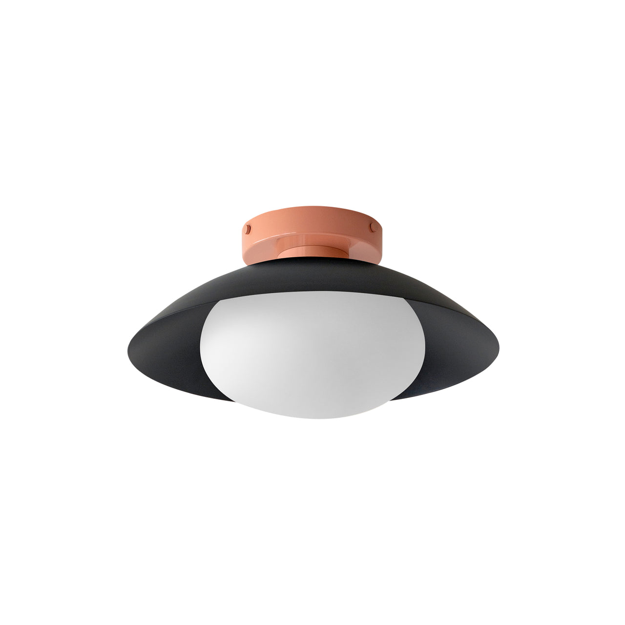 Arundel Mushroom Surface Mount: Black + Peach + Hardwire