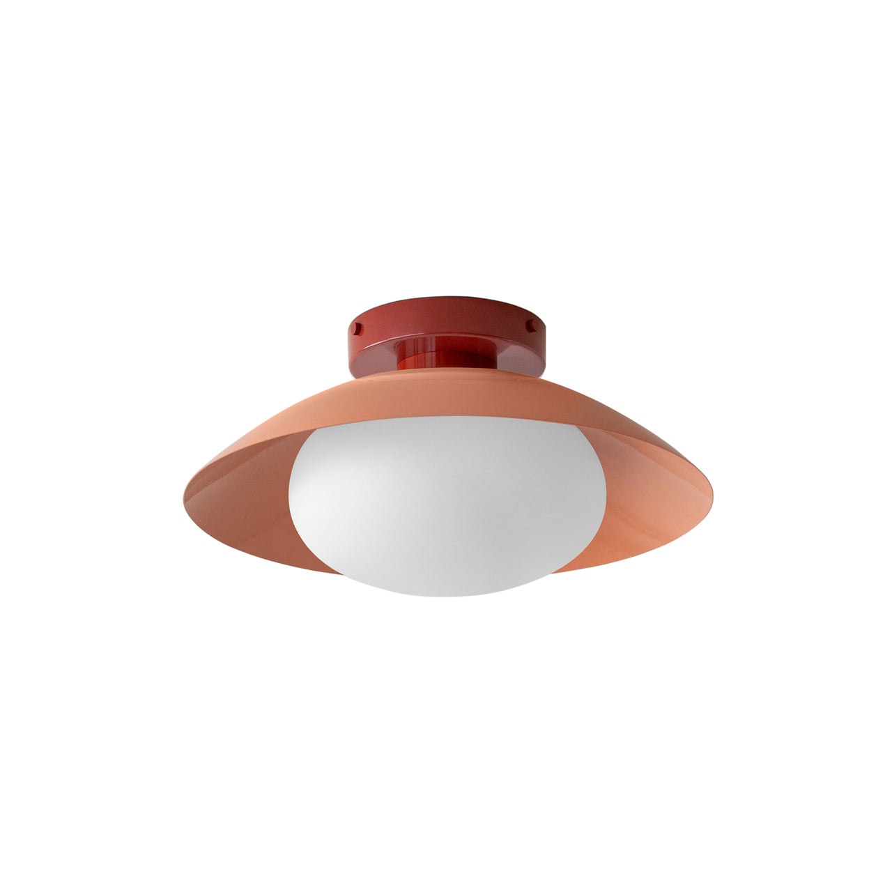 Arundel Mushroom Surface Mount: Peach + Oxide Red + Hardwire