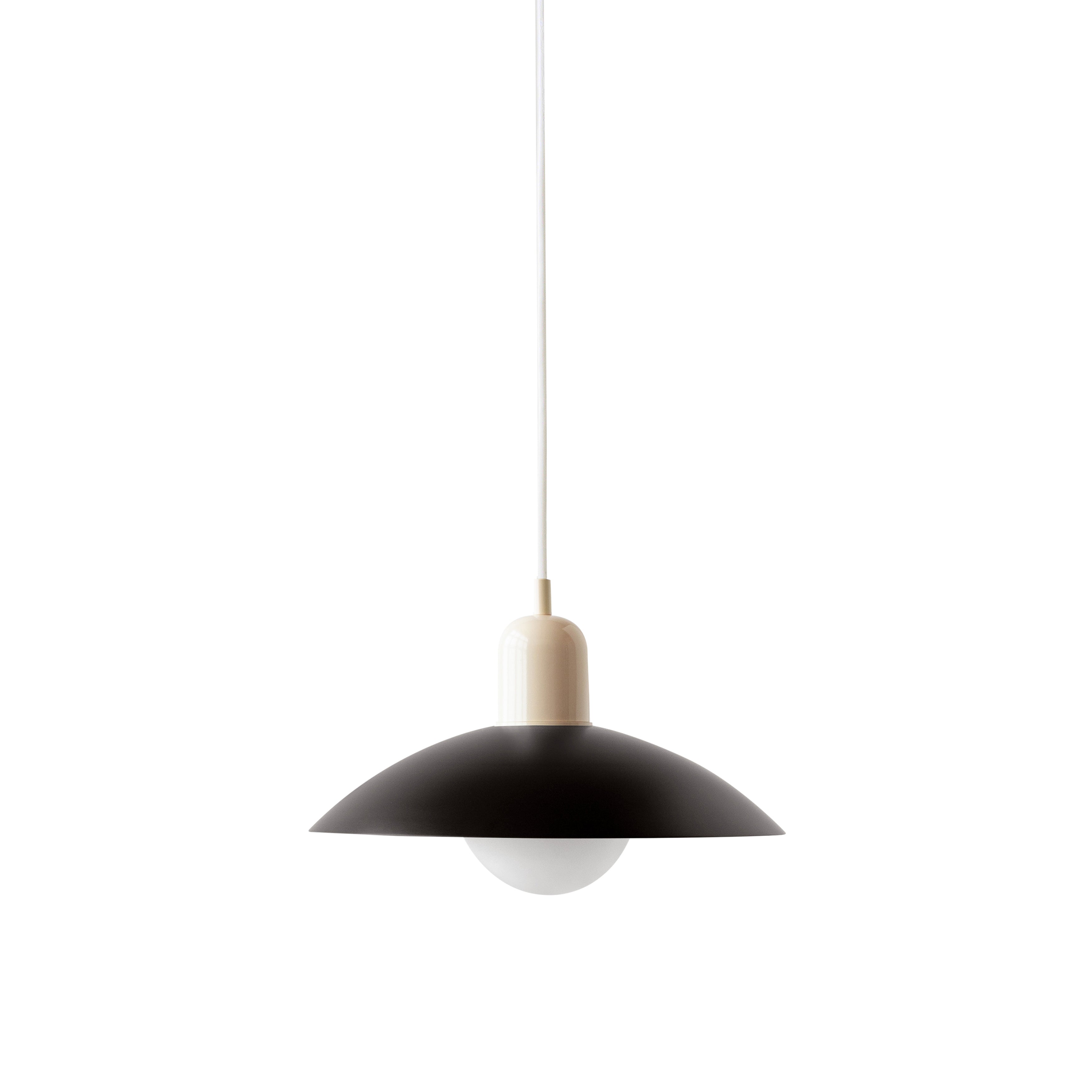 Arundel Orb Pendant: Black + Bone