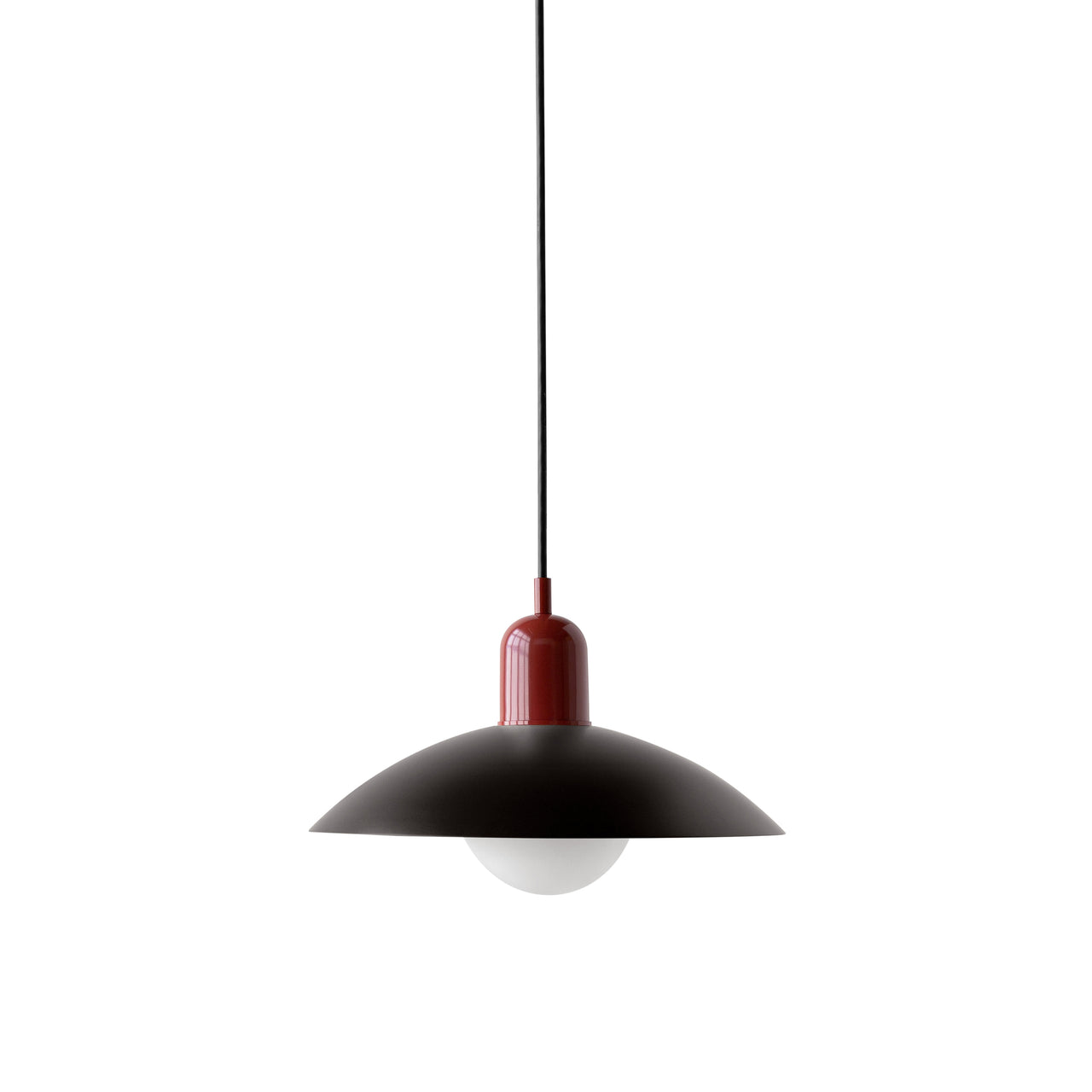 Arundel Orb Pendant: Black + Oxide Red