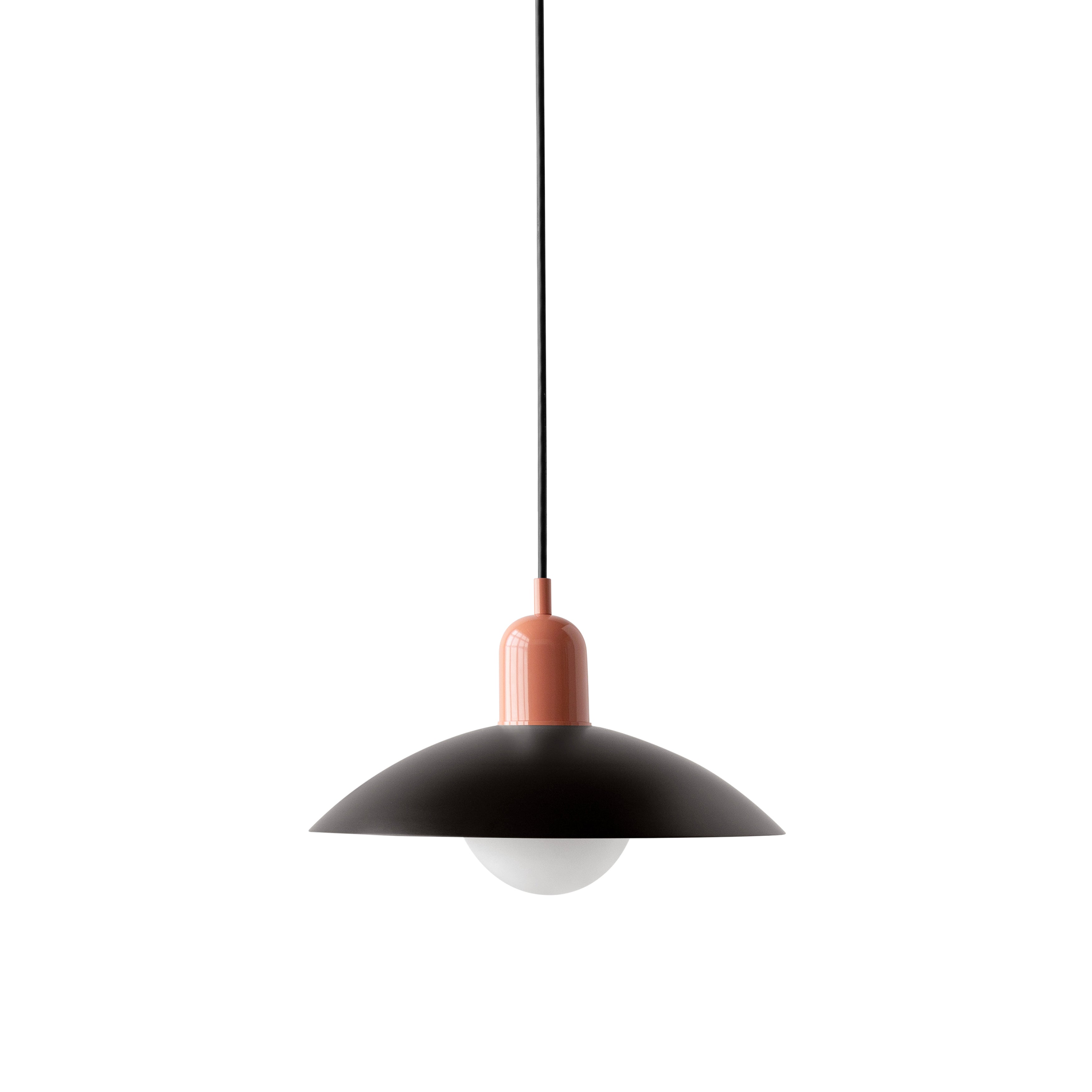 Arundel Orb Pendant: Black + Peach