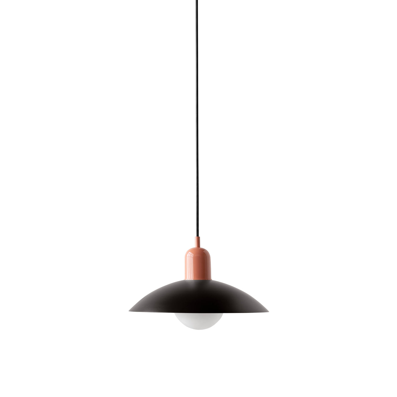 Arundel Orb Pendant: Outdoor + Peach + Black + Black