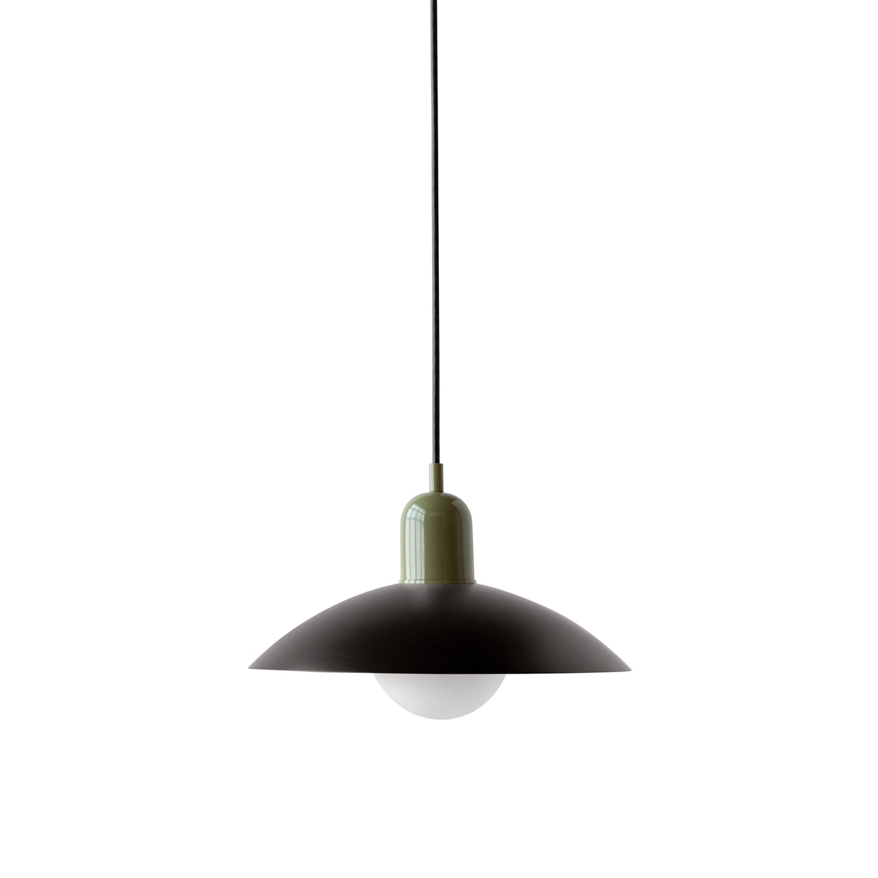 Arundel Orb Pendant: Black + Reed Green