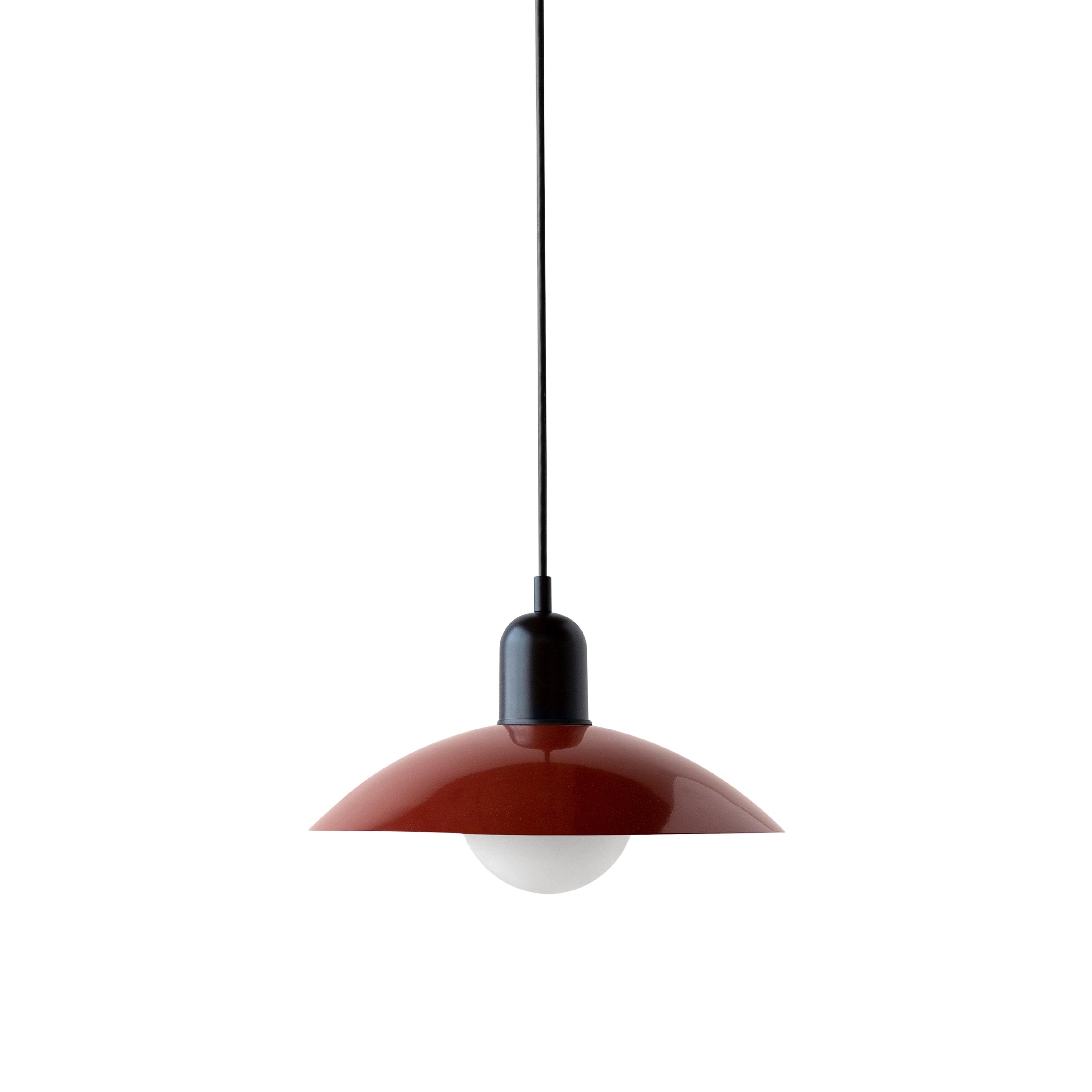 Arundel Orb Pendant: Oxide Red + Black