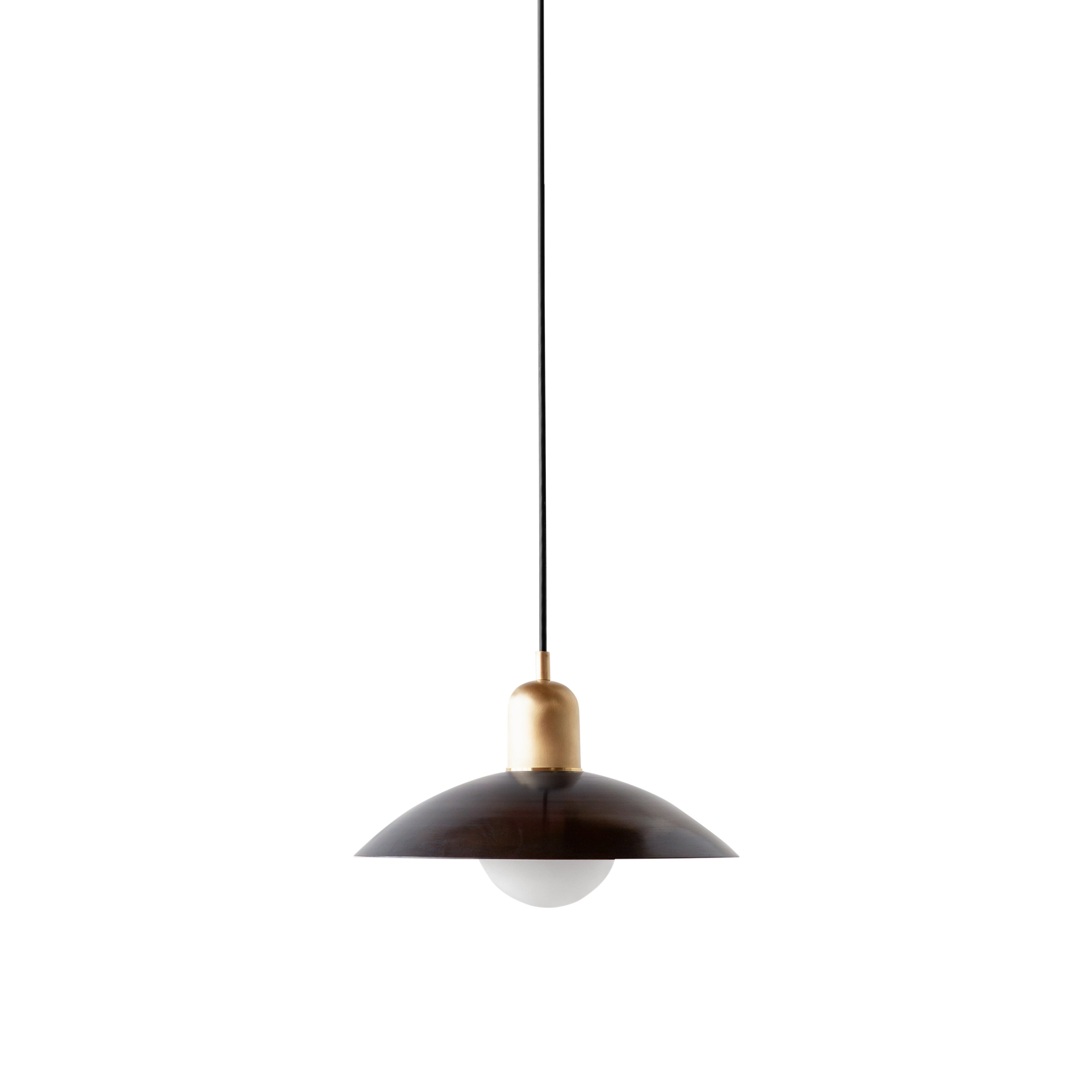 Arundel Orb Pendant: Outdoor + Patina Brass + Blackened Brass + Black