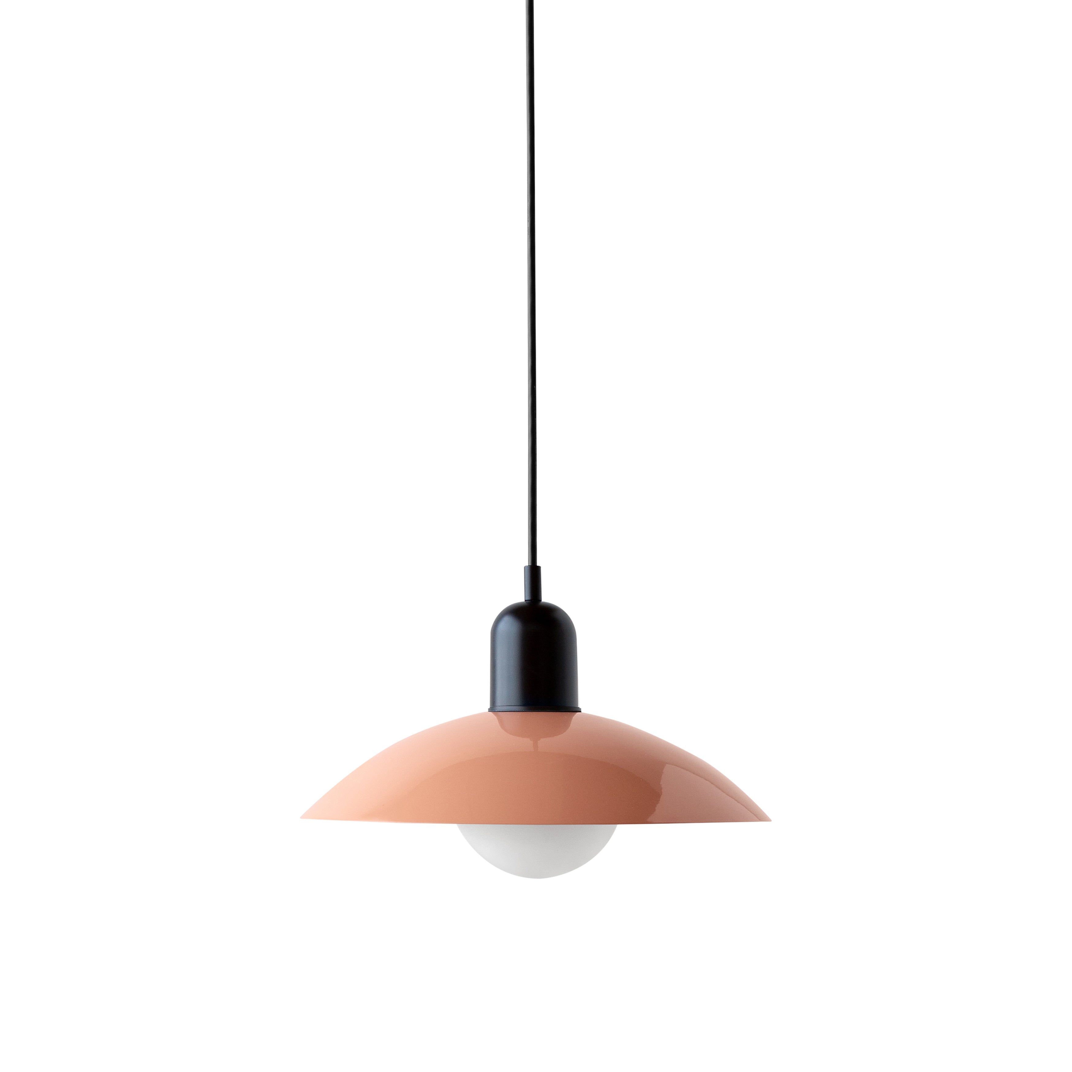 Arundel Orb Pendant: Peach + Black