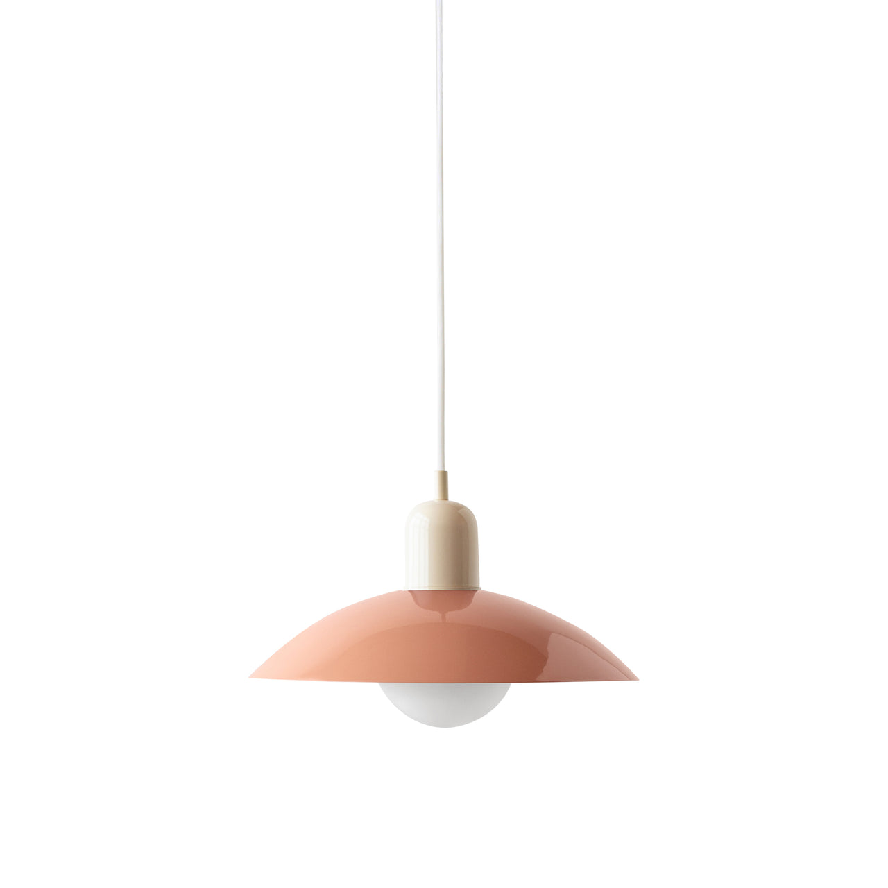 Arundel Orb Pendant: Peach + Bone