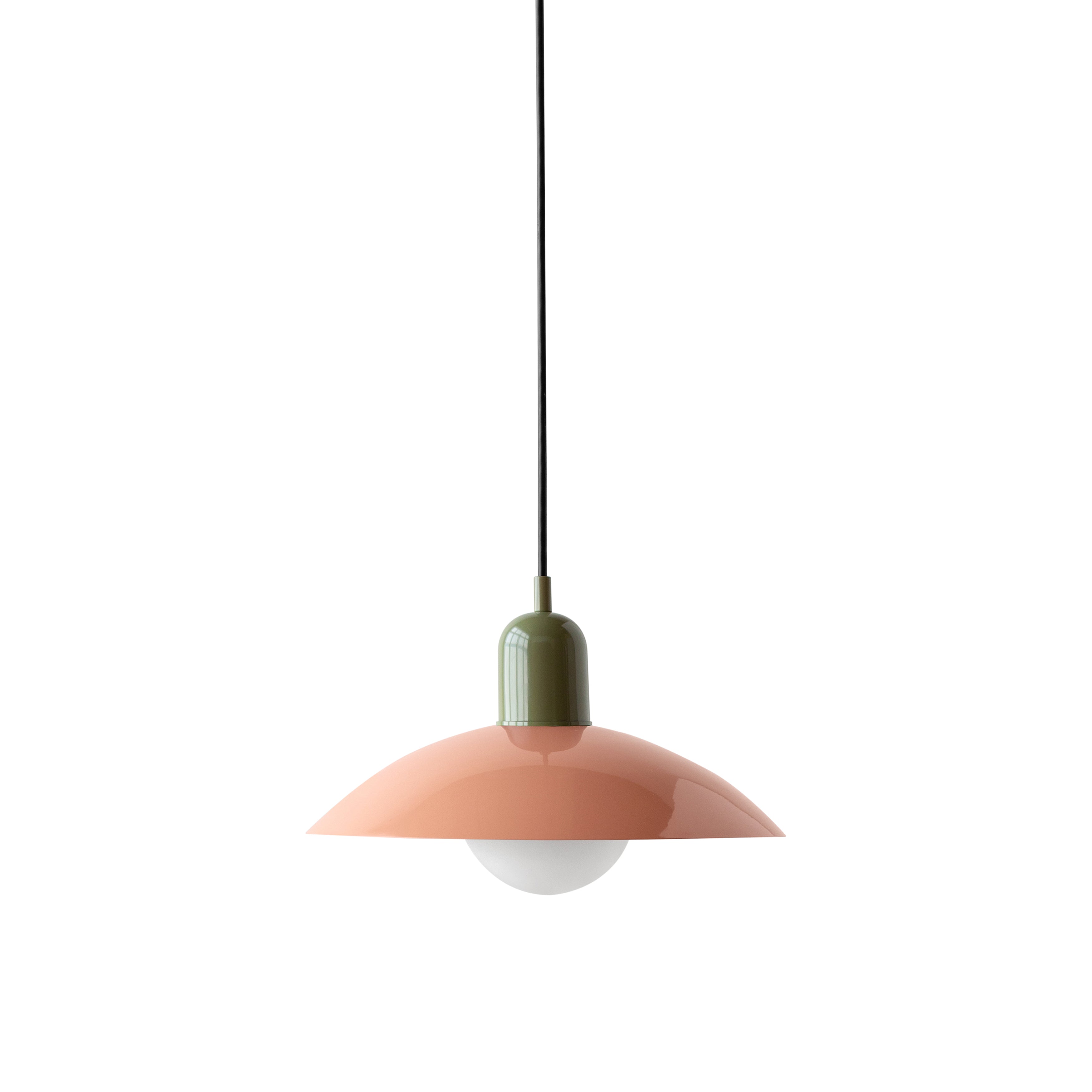 Arundel Orb Pendant: Peach + Reed Green