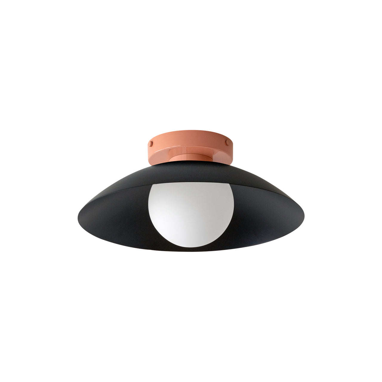 Arundel Orb Surface Mount: Black + Peach + Hardwire