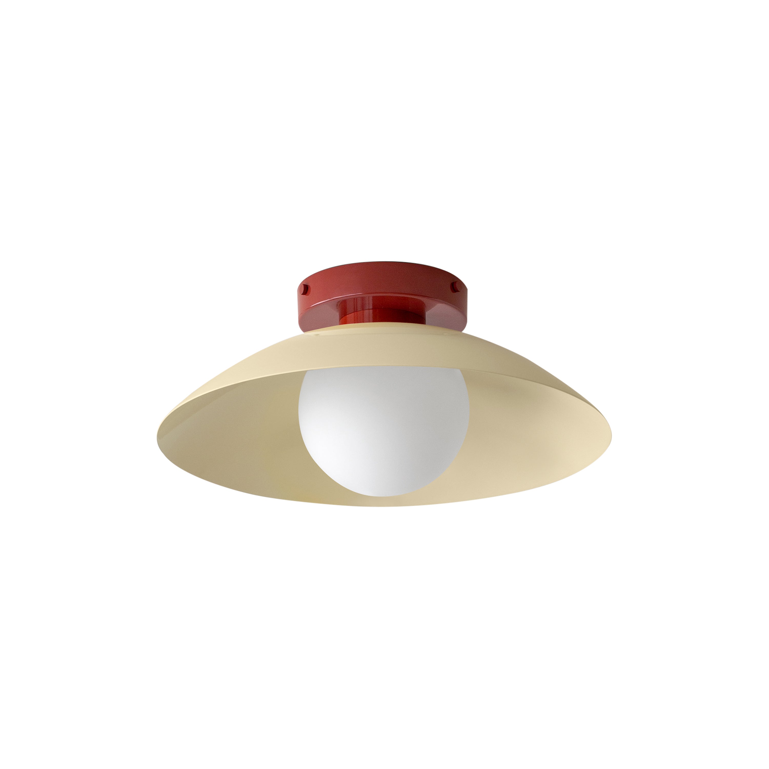 Arundel Orb Surface Mount: Bone + Oxide Red + Hardwire