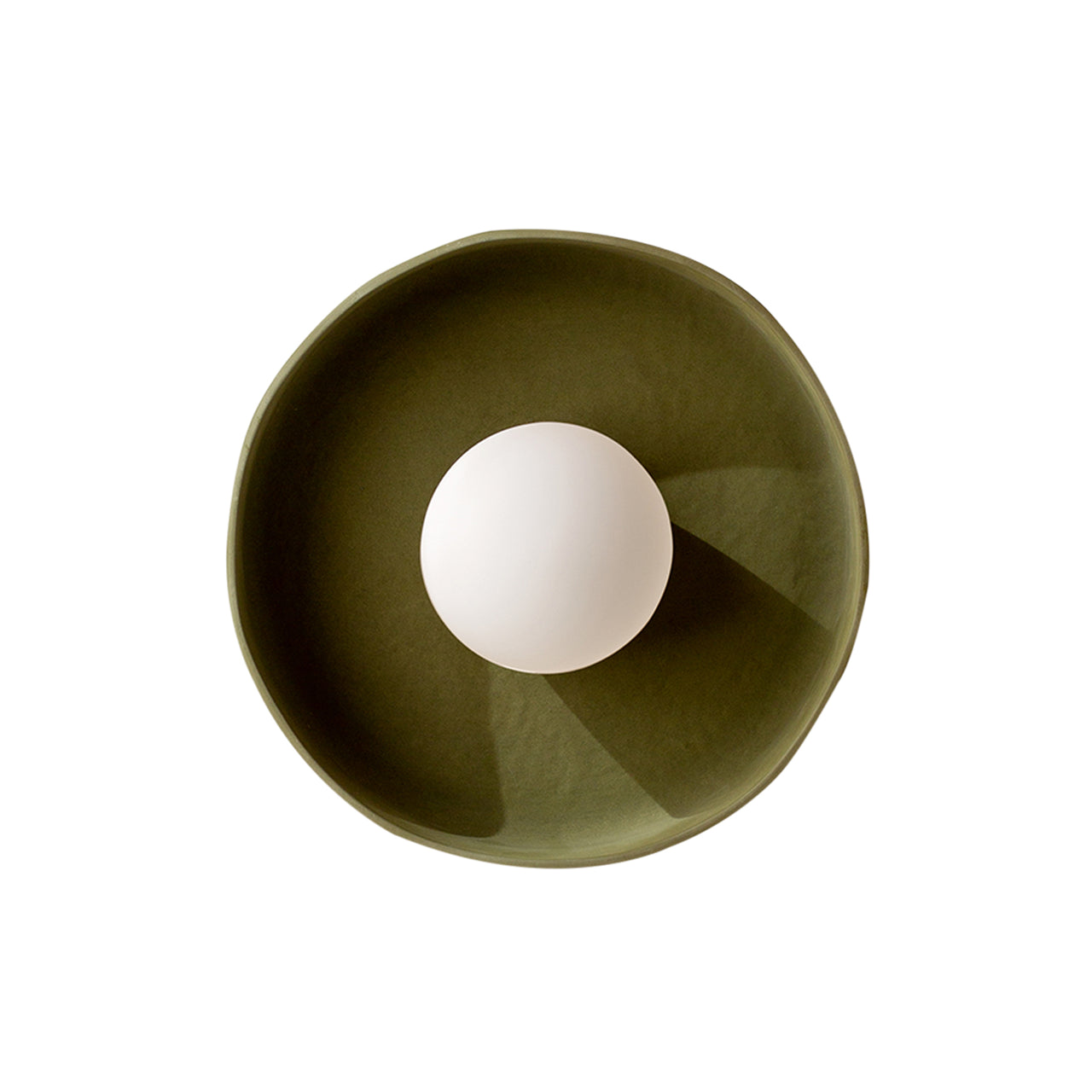 Ceramic Disc Surface Mount: Green Clay + Hardwire