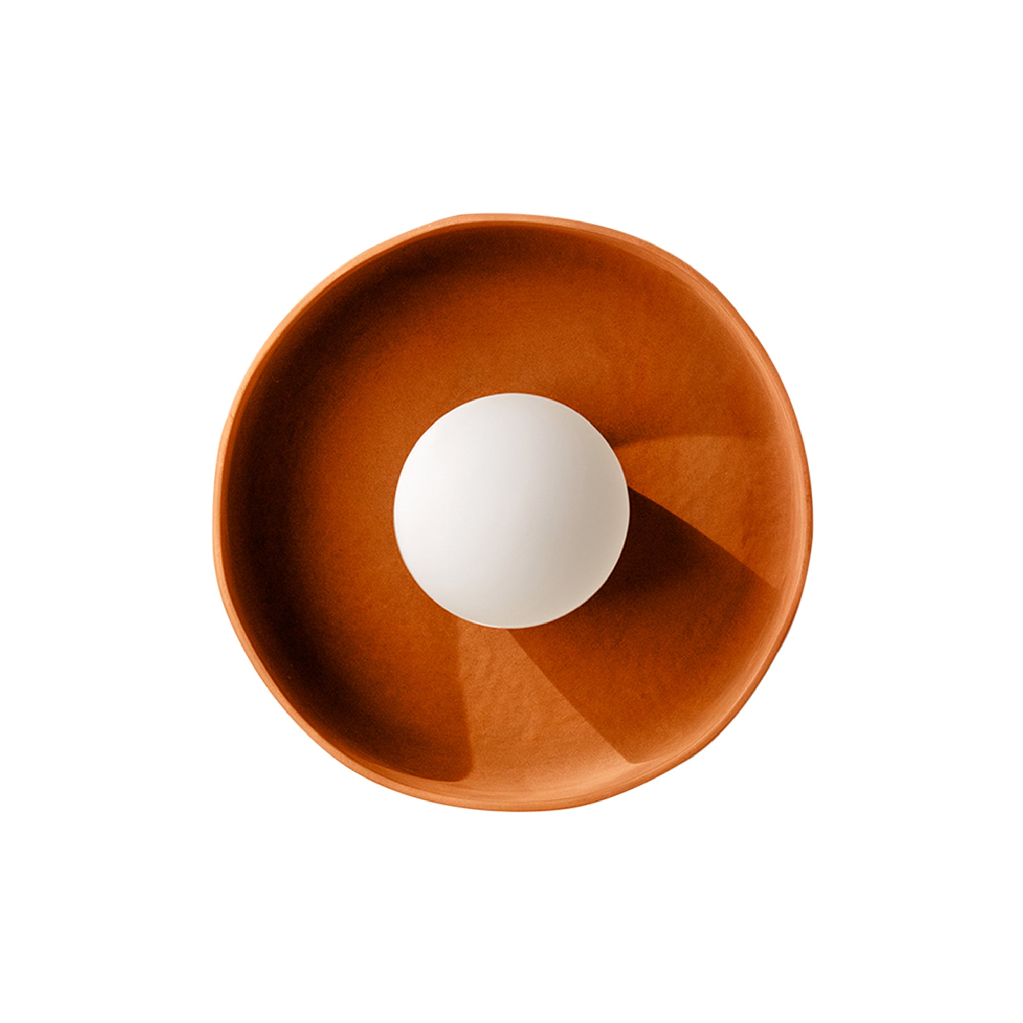 Ceramic Disc Surface Mount: Terracotta Clay + Hardwire