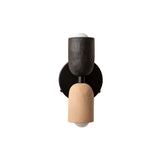 Up Down Sconce: Ceramic + Black + Tan + Black