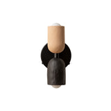 Up Down Sconce: Ceramic + Tan + Black + Black