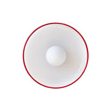 Disc Medium Surface Mount: Outdoor + Opaline + Red Rim