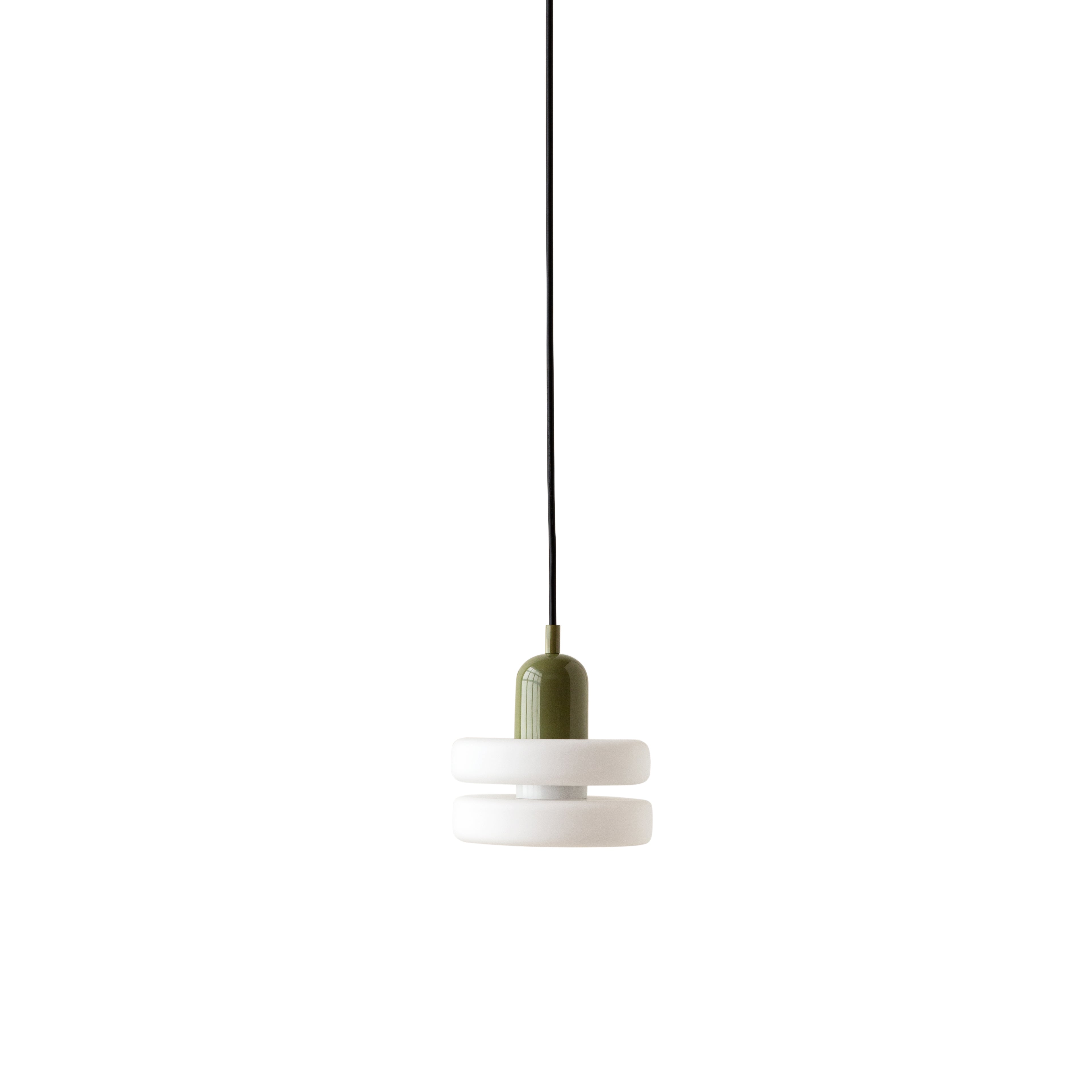 Double Puck Pendant: Outdoor + Reed Green