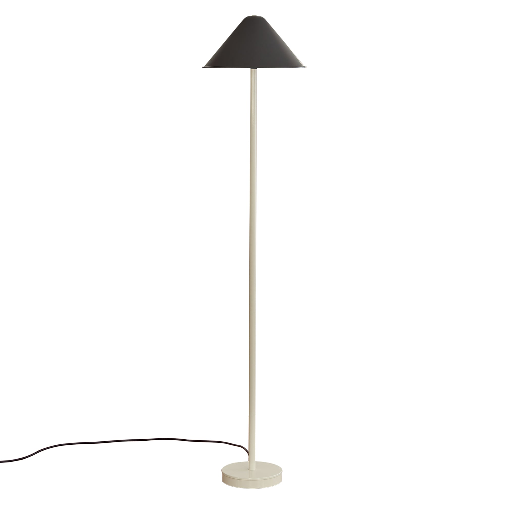 Eave Floor Lamp: Black + Bone