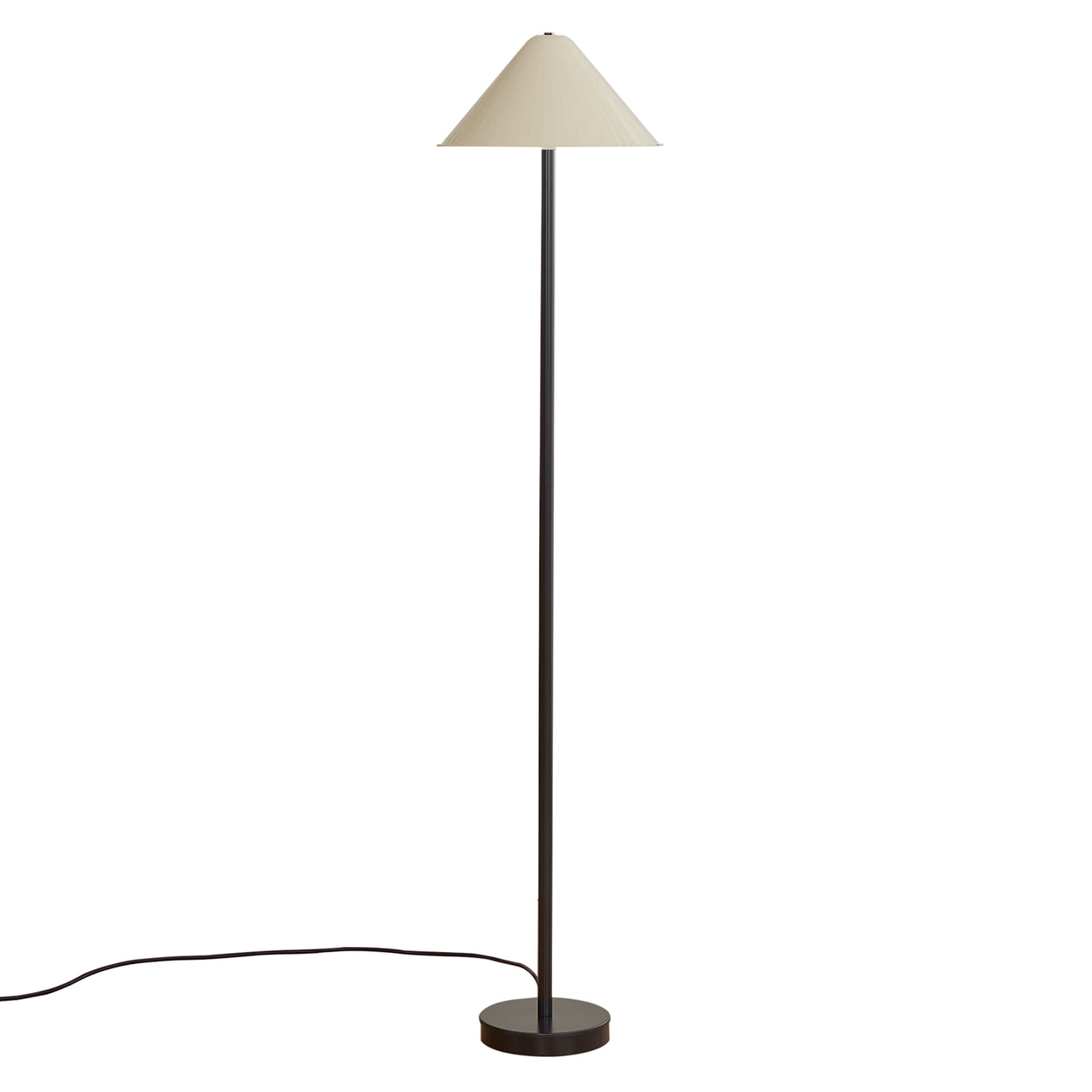 Eave Floor Lamp: Bone + Black