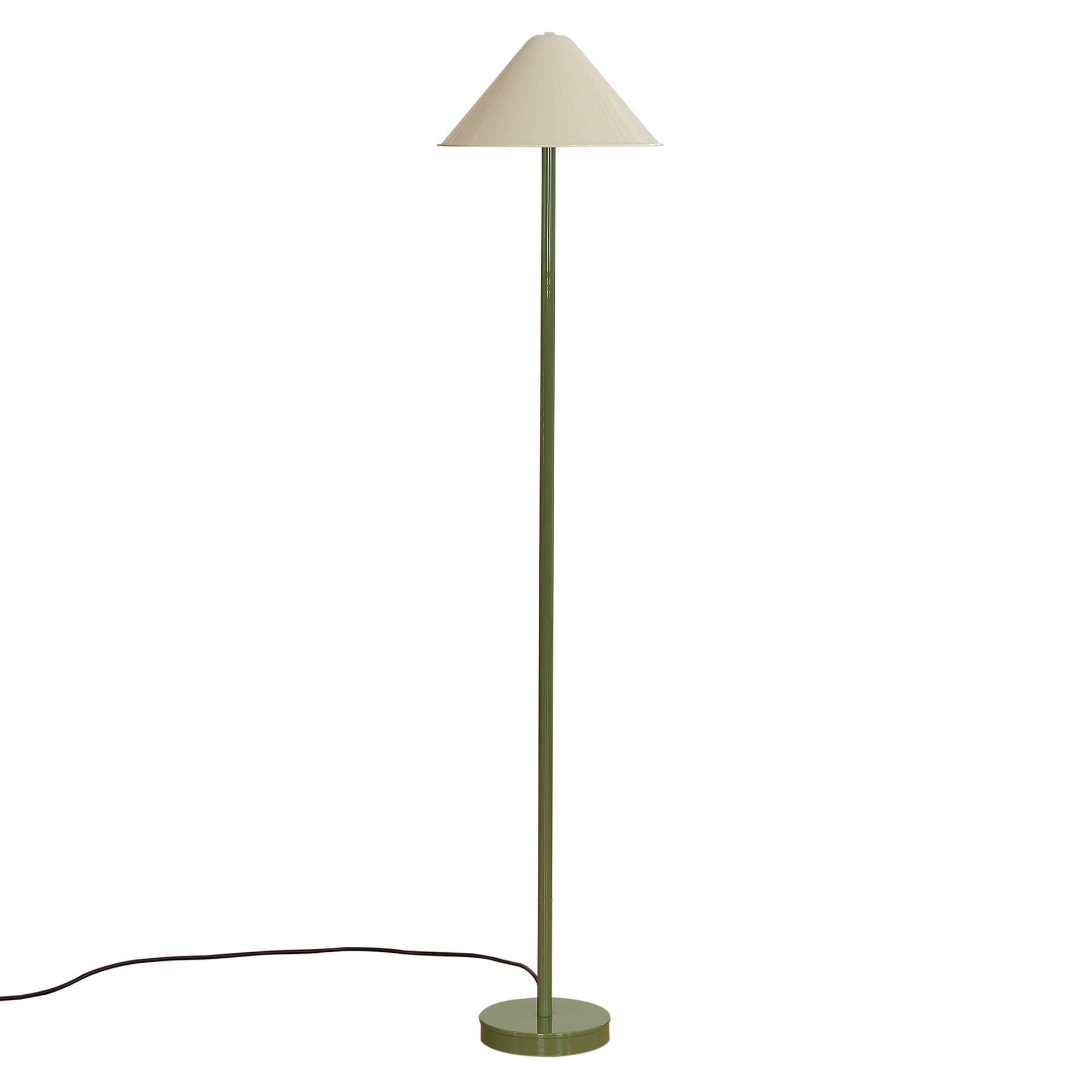 Eave Floor Lamp: Bone + Reed Green