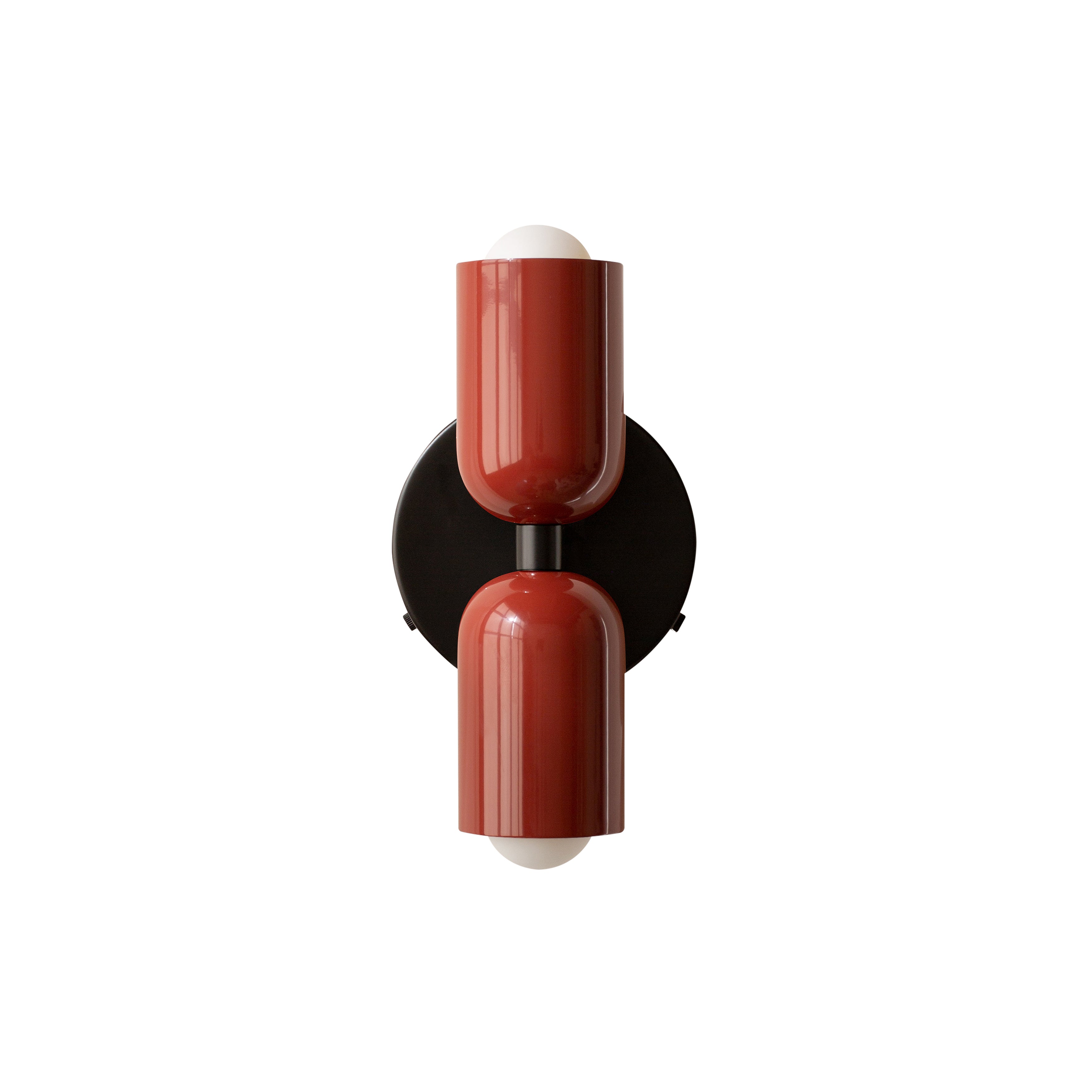 Up Down Sconce: Oxide Red + Black