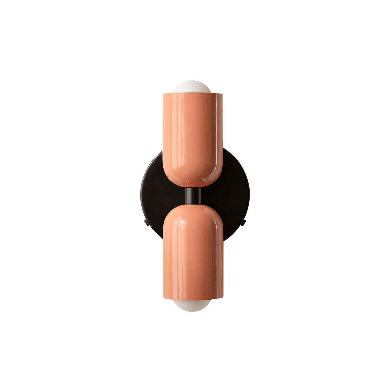 Up Down Sconce: Peach + Black