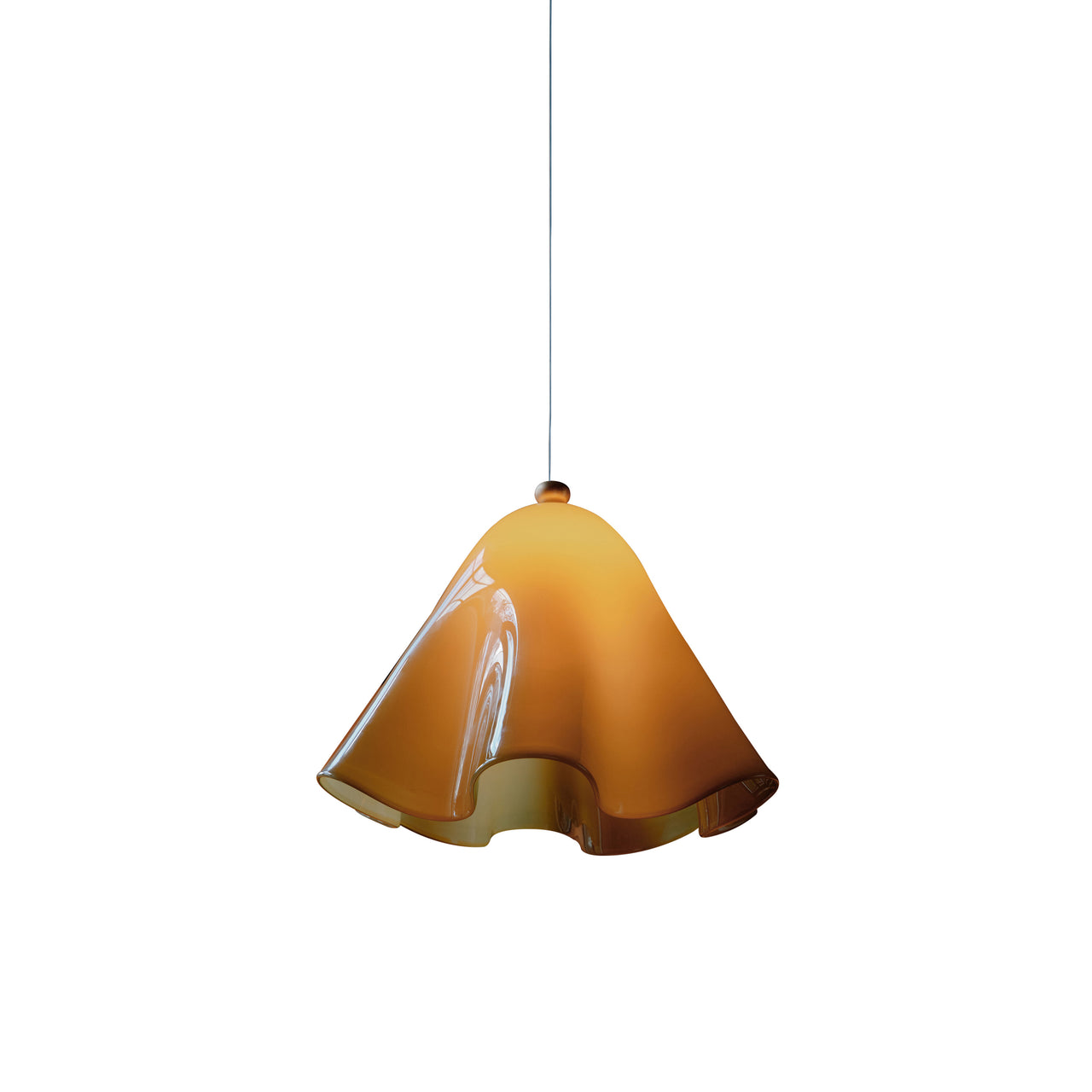 Fazzo Pendant: Sandblasted Amber + Pewter