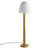 Calla Floor Lamp: Opaline + Opaline Embellishments + Brass