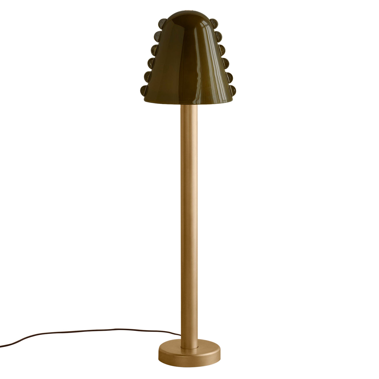 Calla Floor Lamp: Pistachio + Pistachio Embellishments + Brass