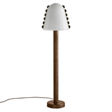 Calla Floor Lamp: Opaline + Pistachio Embellishments + Patina Brass