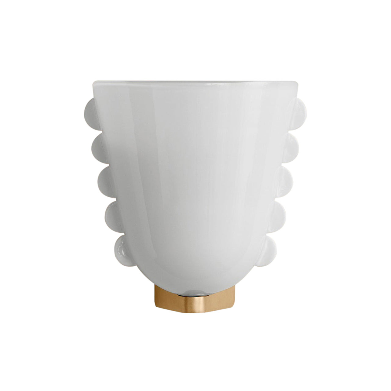 Calla Sconce: Medium + Opaline + Opaline Embellishments + Brass