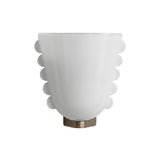 Calla Sconce: Medium + Opaline + Opaline Embellishments + Pewter