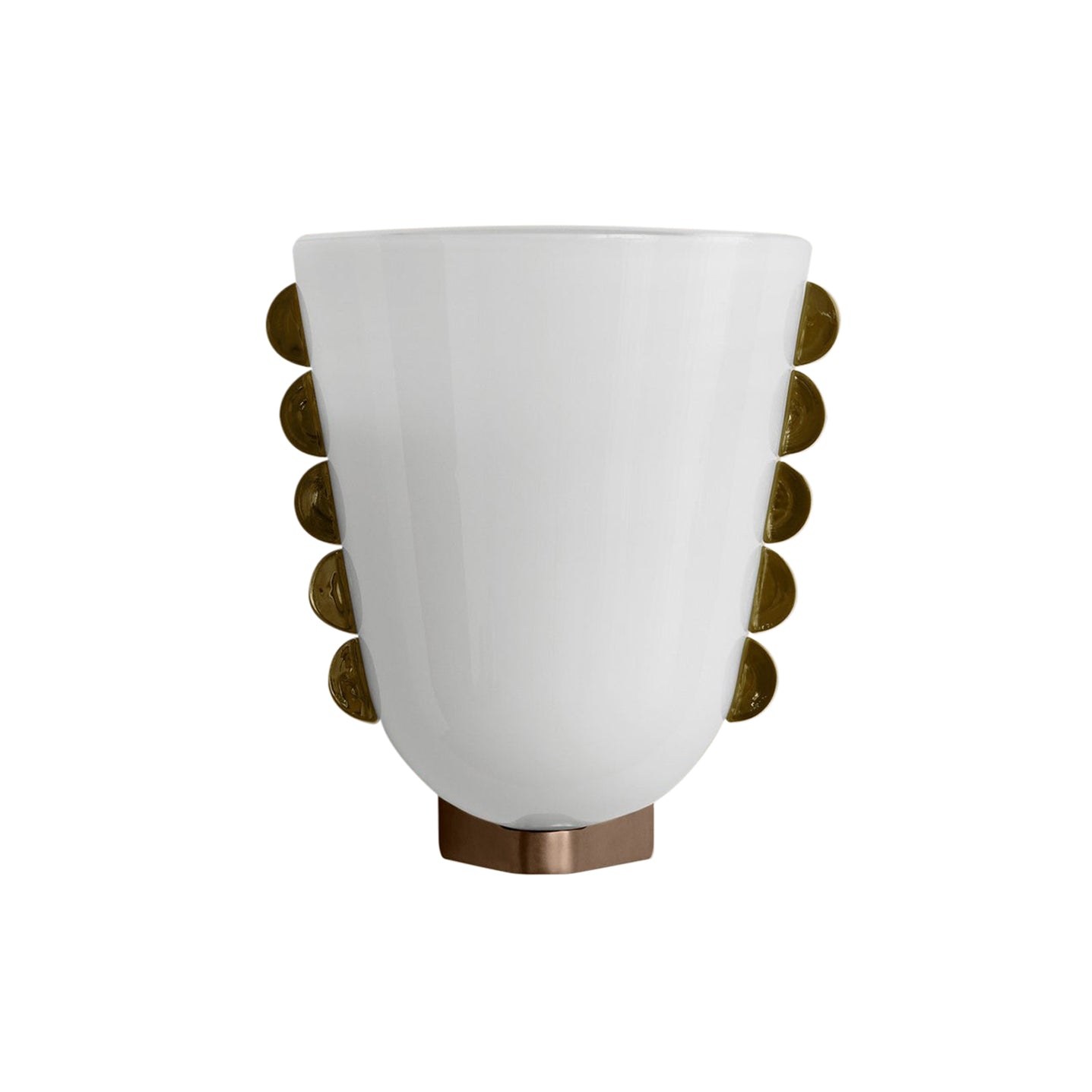 Calla Sconce: Medium + Opaline + Opaline Embellishments + Patina Brass