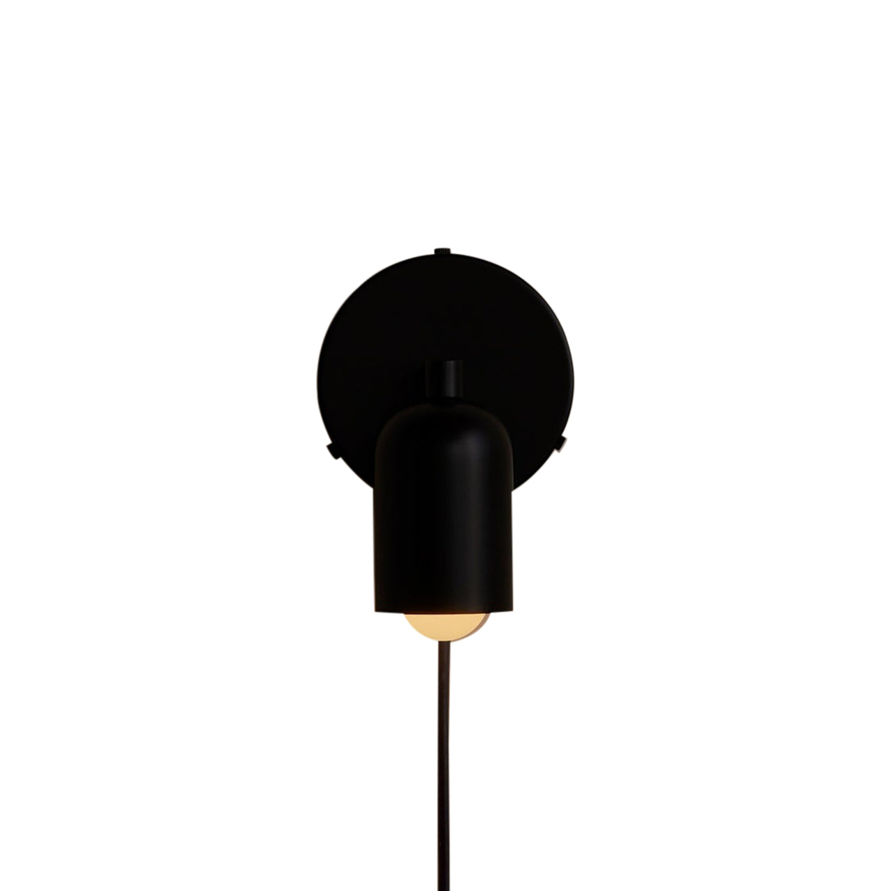 Fixed Down Sconce: Plug-in + Black