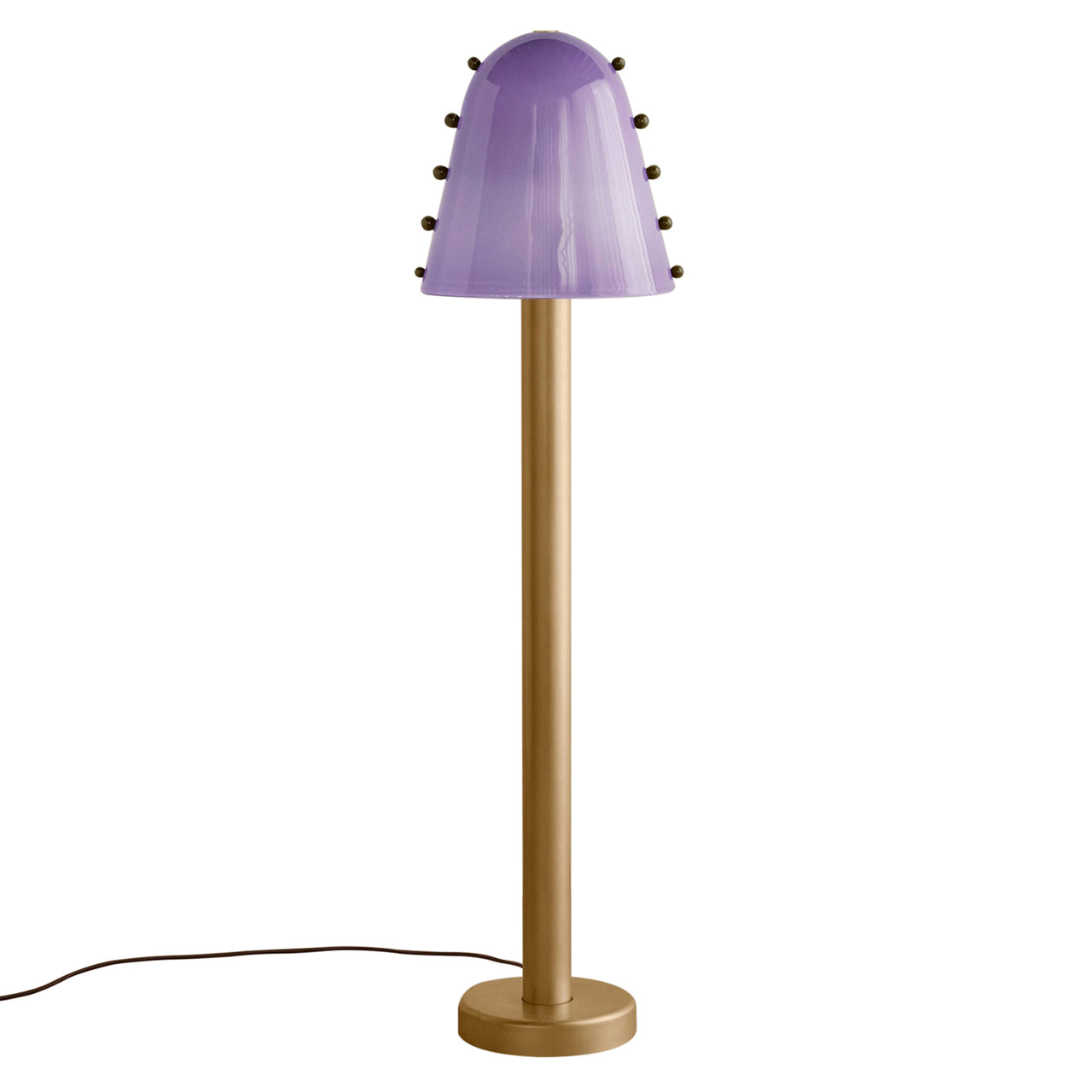 Gemma Floor Lamp: Lilac + Pistachio Embellishments + Brass