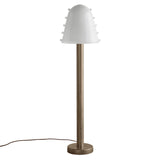 Gemma Floor Lamp: Opaline + Opaline Embellishments + Pewter