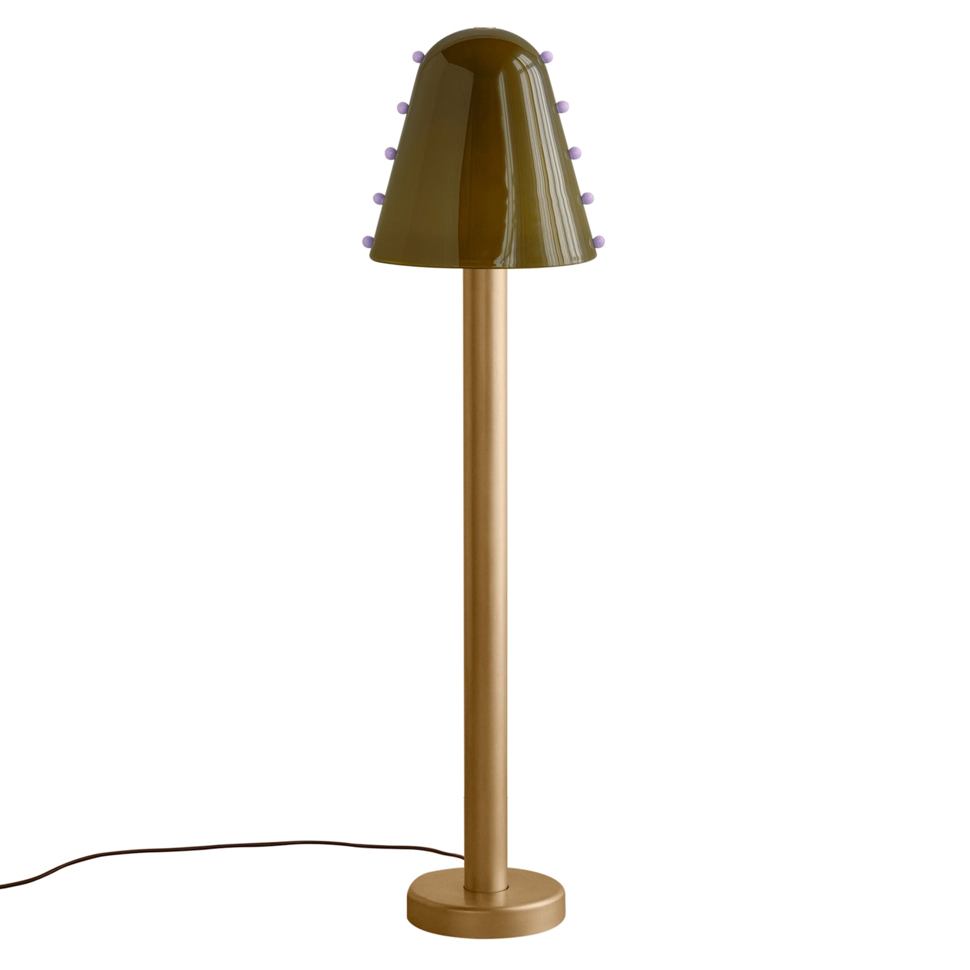 Gemma Floor Lamp: Pistachio + Lilac Embellishments + Brass