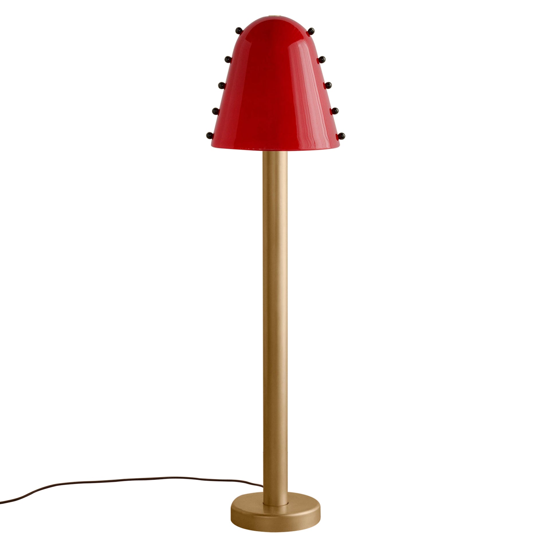 Gemma Floor Lamp: Poppy + Ink Embellishments + Brass