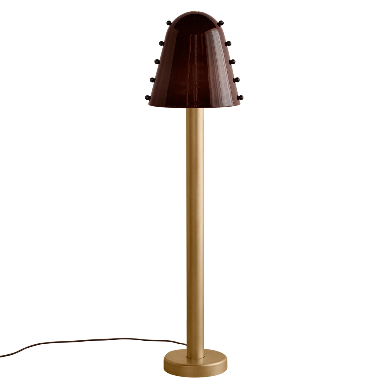 Gemma Floor Lamp: Tobacco + Ink Embellishments + Brass