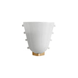 Gemma Sconce: Medium + Opaline + Opaline Embellishments + Brass