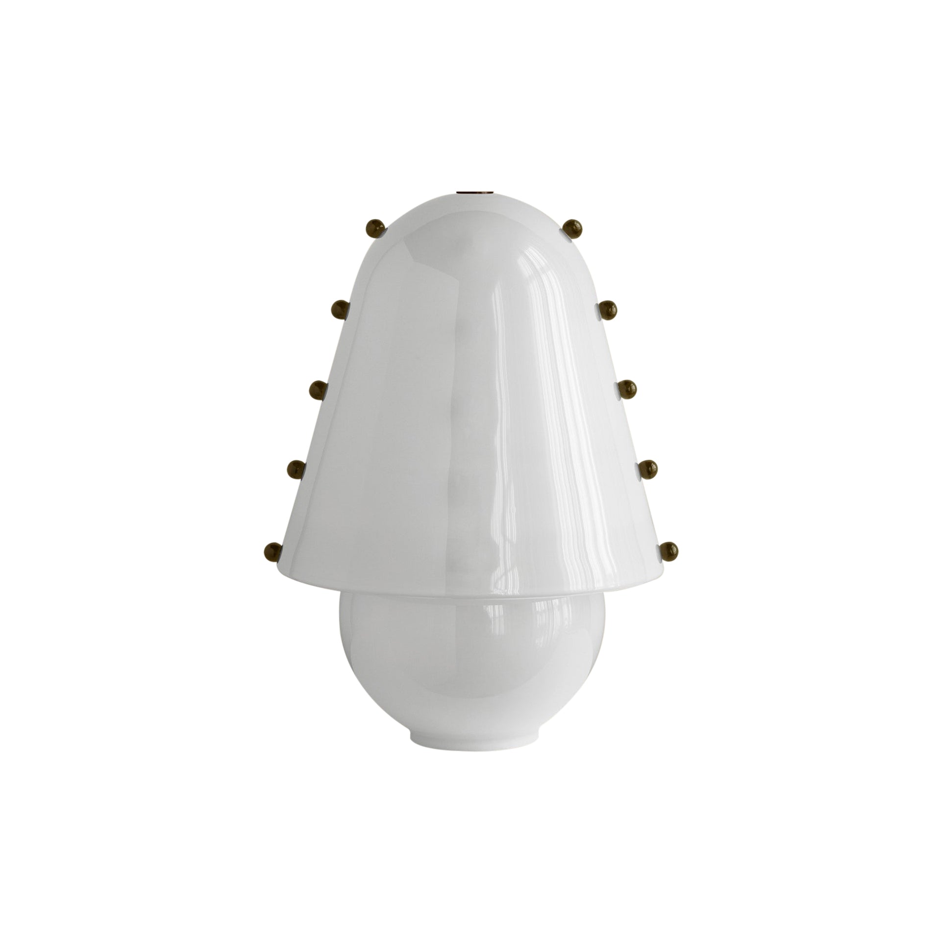 Gemma Table Lamp: Large + Opaline + Pistachio Embellishments + 