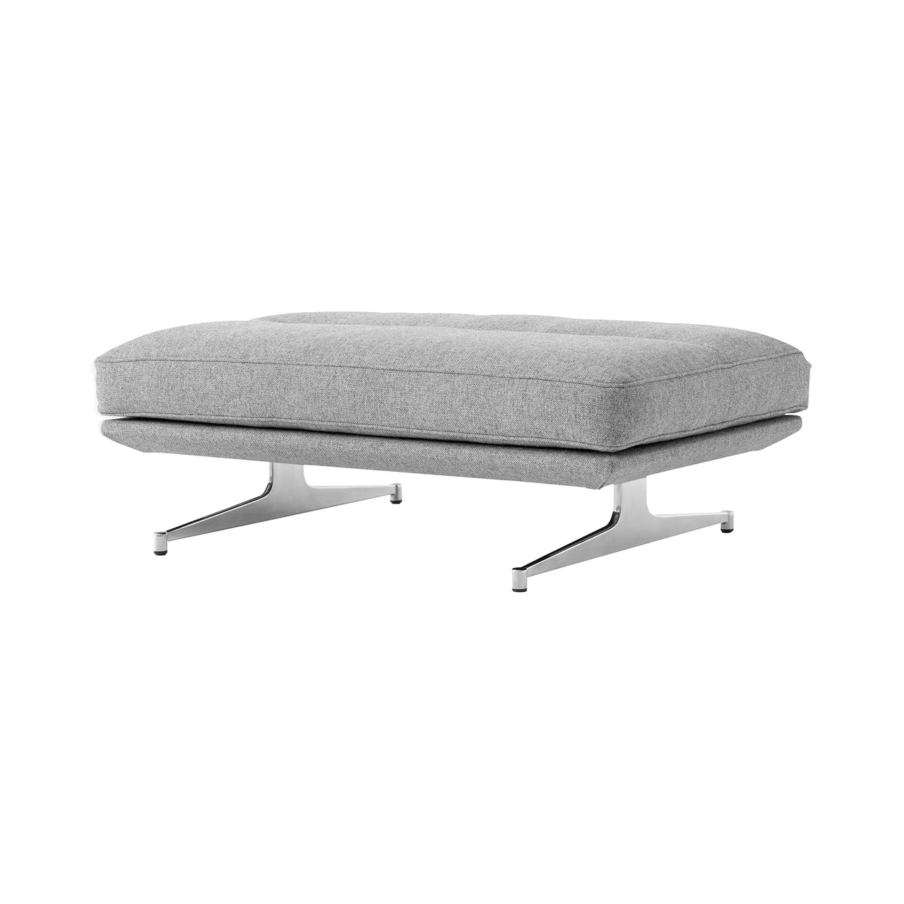 Inland Pouf: AV32 + Polished Aluminum + Hallingdal 130
