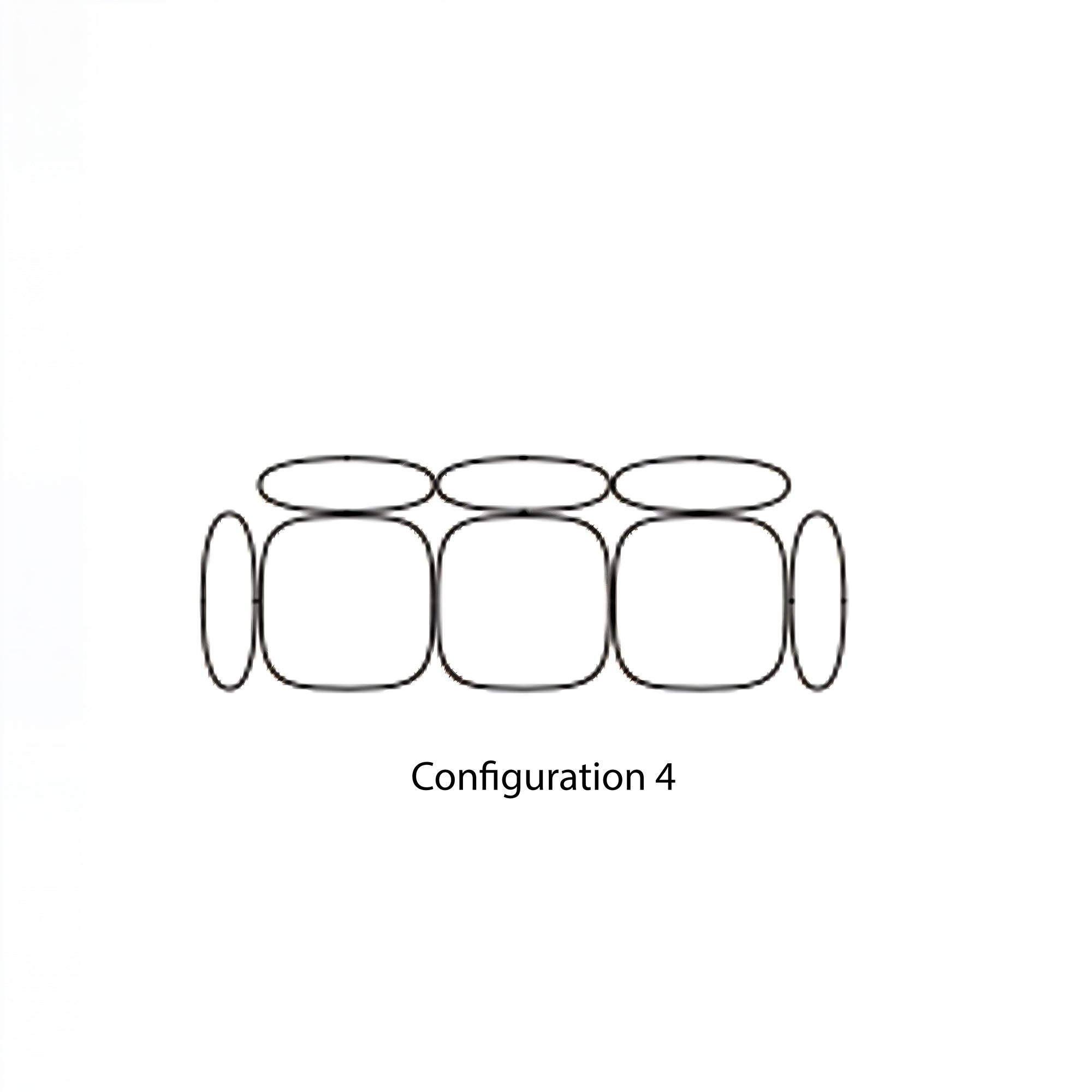 Isole Modular Sofa: NN1A-NN1G + Configuration 4