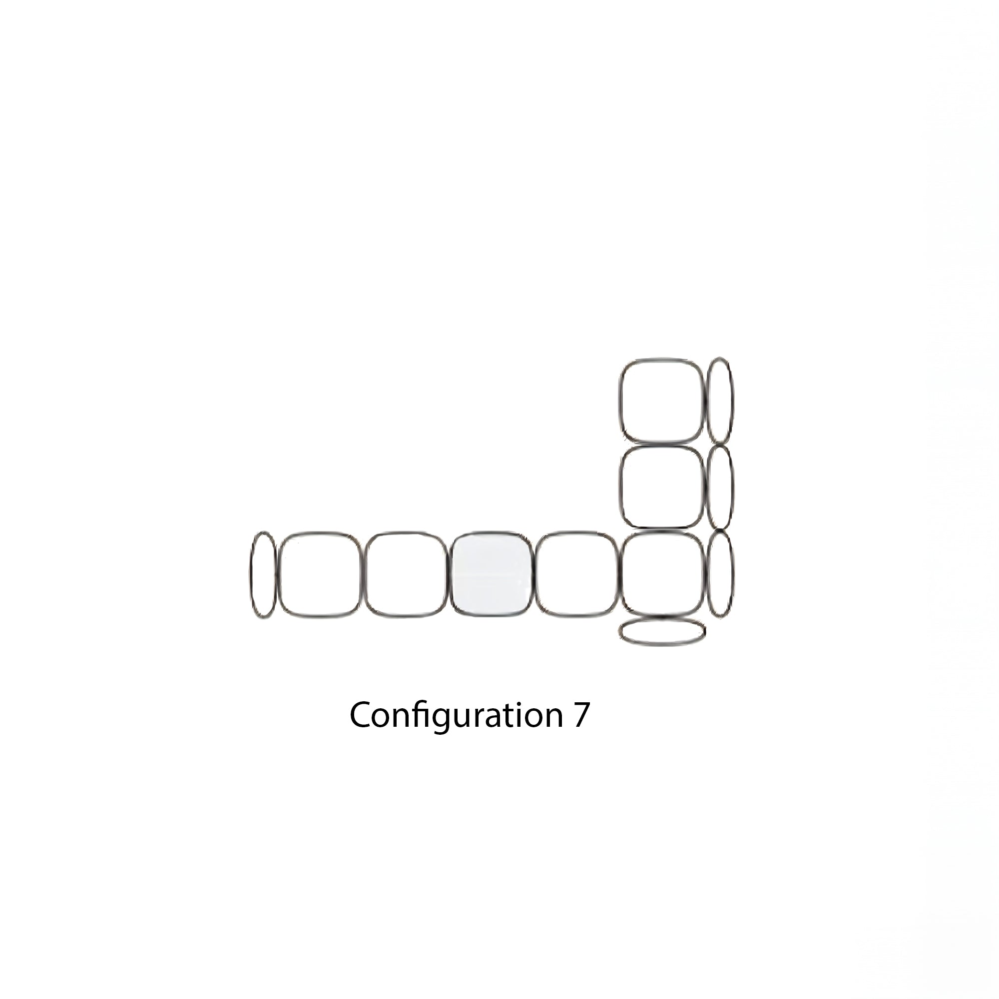 Isole Modular Sofa: NN1A-NN1G + Configuration 7