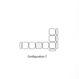 Isole Modular Sofa: NN1A-NN1G + Configuration 7