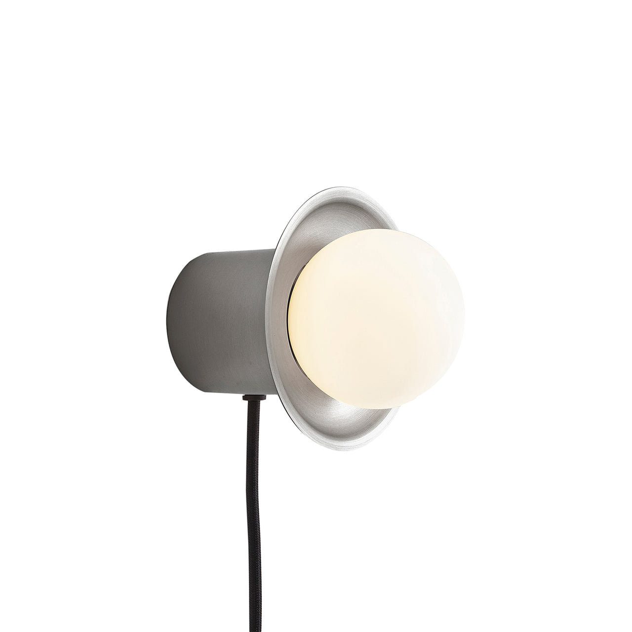Janed Wall Light with Cable: Satin Nickel + Satin Nickel