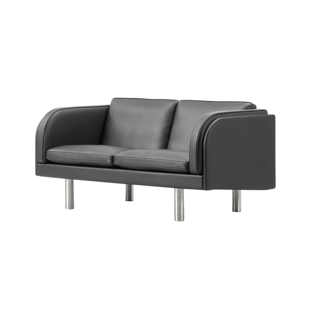 JG Sofa: 2 Seater + Brushed Stainless Steel